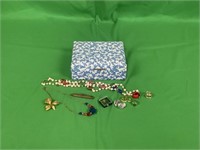 Jewelry box with misc. costume jewelry
