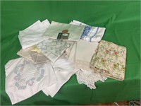 Lot of different size table cloths