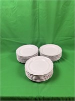 24 white plates