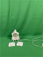 Ceramic clock with matching switch plates