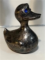 Duck Bank Vintage Made In Denmark Silver Plate