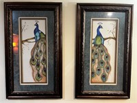 Framed peacock art