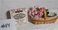 2006 Miniature Basket, Flower, Sweetheart Tie-on