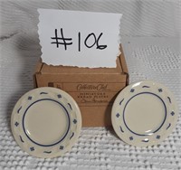 2 Miniature Bread Plates,with box