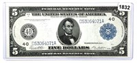 1914 LG $5 Fed. Reserve Note -