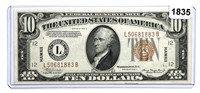 1934-A WWII Hawaii Issue $10 Ten Dollar NB Note -