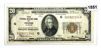 1929 $20 Twenty Dollar National Bank Note -