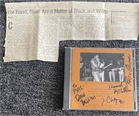 Howard & The White Boys signed CD with news clip