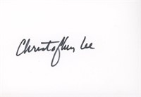 Christopher Lee signature cut