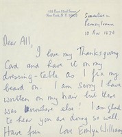 Emlyn Williams hand written signed letter