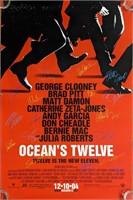 Oceans Twelve Cast Signed Movie Poster