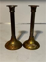Pair of Silverplate candlesticks vintage