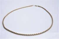 14K YELLOW GOLD BRAIDED CHAIN NECKLACE
