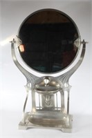 ART DECO PEWTER DRESSING TABLE MIRROR
