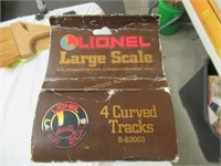 G SCALE LIONEL LARGE SCALE 4 CURVED TRACKS 8-82003