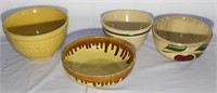lot Watt Pottery bowls as found