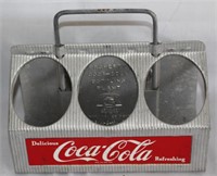 Coca Cola aluminum 6 pack bottle carrier       S