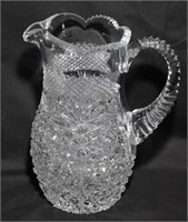 fantastic antique brilliant cut glass pitcher S