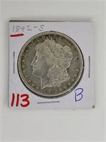 1892 S High Grade Morgan Dollar