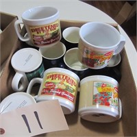 4 Campbell soup mugs and other cups