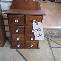 8 drawer curio