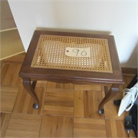 Cane top side table 14x20x18