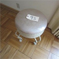 round vinyl top/metal stool