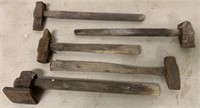lot of 5 Hammers