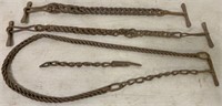 lot of 4 Primitive Twisted Cattle Breast Chains