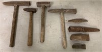 lot of 8 Hammers & Hammer Heads
