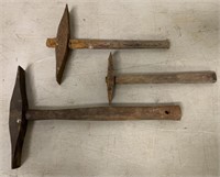 lot of 3 Millstone Dressing Hammers