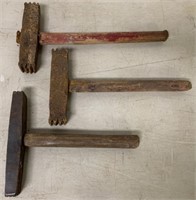 lot of 3 Hammers one marked G W Lawrence