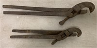 lot of 2 Primitive Pipe/Adjustable Wrenches?