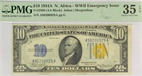 1934A $10 N.Africa-WWII Emergency Issue CVF-35 EPQ