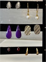 Vintage costume jewelry pierced earrings