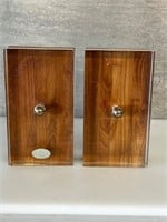 Mid-Century Modern Wood Lucite Bookends Herb Ritts