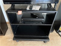 Rolling Black TV Stand
