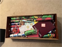Box of Wrapping Paper & Ribbons