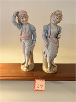Man & Lady Matching Tall Figurines