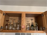 Cabinet of Misc. Glassware