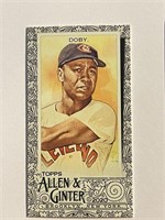 LARRY DOBY A&G BLACK MINI TRADING CARD-INDIANS