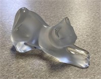 Lalique France Stretching Kitten