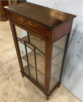 Vintage English Mahogany Curio Cabinet