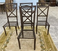 Set of Four Iron Chairs