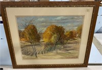 Walt Cannon 1947 Framed Pastel Landscape