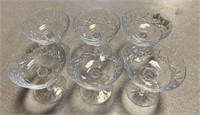 6 Waterford Crystal "Lismore" Sherbets
