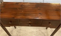 Primitive Style Pine Foyer/Console Table