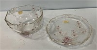 Vintage Mikasa Glass Bowl and Platter