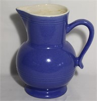 Emile Henry France blue pottery pitcher     S