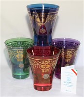4 Timon Collezione colored whiskey glasses   S